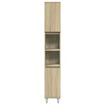 vidaXL Ensemble de meubles de salle de bain 3 Pièces chêne sonoma