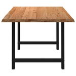 vidaXL Table à manger marron clair bois de chêne massif rectangulaire