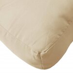 vidaXL Coussin de palette beige 60x40x12 cm tissu