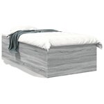 vidaXL Cadre de lit sonoma gris 90x190 cm bois d'ingénierie