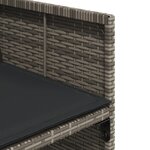 vidaXL Ensemble à manger de jardin 9 Pièces coussins gris résine tressée