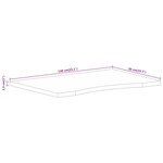 vidaXL Dessus de bureau avec courbe 140x50x2 5 cm manguier massif brut