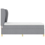 Lit Box Spring vidaXL avec matelas Gris clair 100x200 cm Tissu