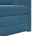 vidaXL Canapé-lit avec coussin Bleu 74 x 77 x 81 cm Velours