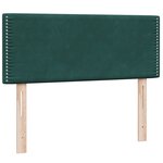 vidaXL Sommier à lattes de lit et matelas et LED vert foncé 120x220cm velours