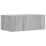 vidaXL Bureau mural Gris Sonoma 80 x 45 x 30 cm Bois d'ingénierie