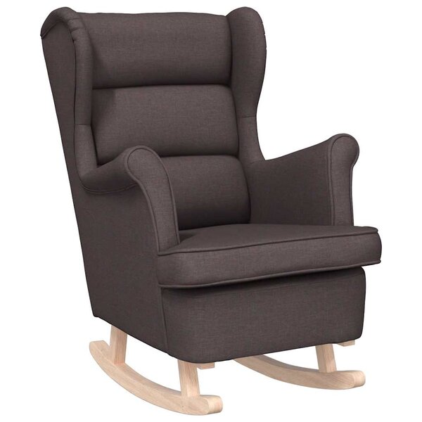vidaXL Chaise à bascule marron foncé 74x90x102 cm tissu