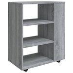 vidaXL Armoire roulante Sonoma gris 60x35x75 cm Bois d'ingénierie