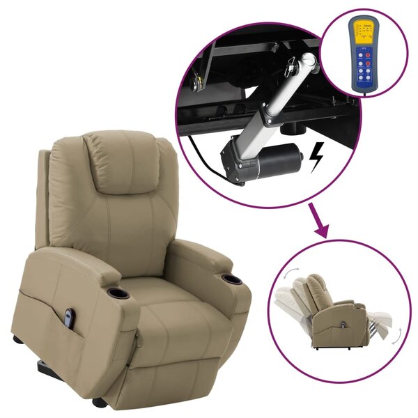 vidaXL Fauteuil Cappuccino Similicuir