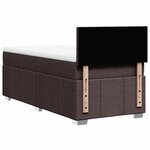 vidaXL Sommier à lattes de lit avec matelas Marron foncé 90x200 cm