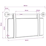 vidaXL Tête de lit suspendue Gris nuage Tissu