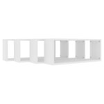vidaXL Étagères murales cube 4 Pièces Blanc 60x15x23 cm Bois d’ingénierie