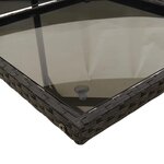 vidaXL Ensemble à manger de jardin 9Pièces coussins noir résine tressée