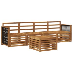vidaXL Ensemble de canapés d'extérieur 5 pc Naturel