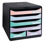 Module De Classement Big Box Maxi 6 Tiroirs Aquarel - Couleurs Assorties - Exacompta