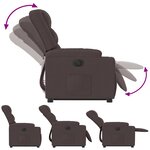 vidaXL Fauteuil inclinable électrique marron foncé tissu