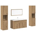 vidaXL Ensemble de meubles salle de bain 4 Pièces bois d'ingénierie