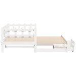 vidaXL Lit de jour avec gigogne et tiroirs sans matelas blanc 90x200cm
