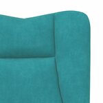 vidaXL fauteuil Turquoise 63 x 67 x 94 cm Velours
