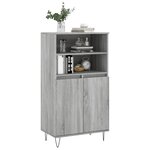 vidaXL Buffet haut Sonoma gris 60x36x110 cm Bois d'ingénierie