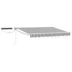 vidaXL Auvent rétractable électrique Anthracite et blanc 3 5 x 2 5 m