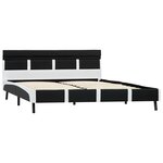 vidaXL Cadre de lit avec LED noir similicuir 120 x 200 cm