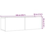 vidaXL Meubles TV muraux 2 Pièces chêne artisanal 100x30x30 cm
