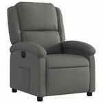 vidaXL Fauteuil inclinable électrique Gris foncé Tissu
