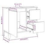 vidaXL Armoire lavabo chêne artisanal 65x33x60 cm bois d'ingénierie