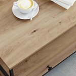 vidaXL Table basse chêne artisanal 100 x 51 x 45 cm Bois d'ingénierie