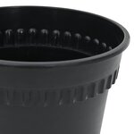 vidaXL Pot à fleurs rond 6 Pièces Noir Ø 12 5 x 10 cm Plastique