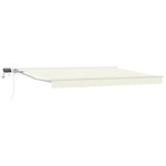 vidaXL Cadre de store manuel avec LEDs Crème et Blanc 4 x 2 m