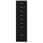 vidaXL Classeur mobile Noir 28x41x109 cm Métal