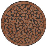 vidaXL Ensemble de bistro mosaïque terre cuite fer et céramique