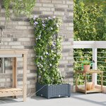 Jardinières vidaXL avec système d'irrigation légère gris clair