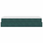vidaXL Cadre de lit ottoman avec matelas vert foncé 90x200 cm velours