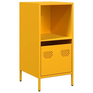 vidaXL Buffet jaune moutarde 35x39x73 5 cm acier laminé à froid