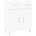 vidaXL Buffet haut Blanc 69 5x34x180 cm Bois d'ingénierie