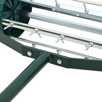 vidaXL Roller à gazon tiré avec des pinces aérateur Vert 127 5 x 44 cm