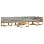 vidaXL Ensemble de canapés d'extérieur 7 pc Blanc et gris clair