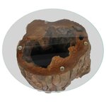 vidaXL Table basse Teck Verre 50x40 cm