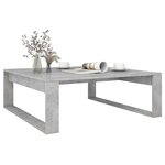 vidaXL Table basse Gris béton 100x100x35 cm Bois d'ingénierie