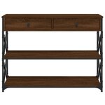 vidaXL Table console chêne marron 100x28x75 cm bois d'ingénierie