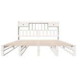 vidaXL Lit bibliothèque sans matelas blanc 180x200 cm bois pin massif