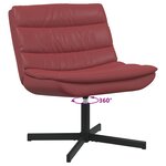 vidaXL Chaise Pivotante Rouge vin Faux cuir Standard Pivotante