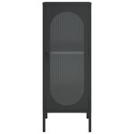 vidaXL Buffet noir 40x35x105 cm verre et acier