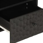 vidaXL Table de chevet noir 40x33x46 cm bois de manguier solide