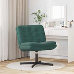 vidaXL Fauteuil relaxant pivotant Vert foncé 63 x 75 x 76 cm Velours