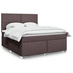 vidaXL Sommier à lattes de lit avec matelas Marron foncé 180x200 cm