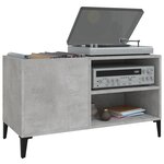 vidaXL Armoire à disques gris béton 84 5x38x48 cm bois d'ingénierie